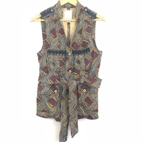 Anthropologie Elevenses Sleeveless Vest B32 - Picture 2 of 7